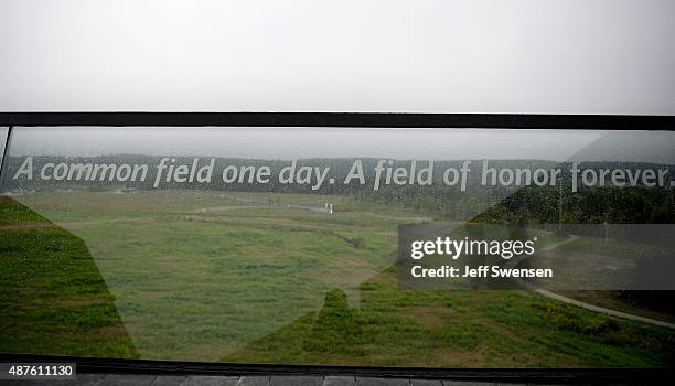 The view at the visitor center at the Flight 93 National Memorial on September 10, 2015 in Shanksville, Pennsylvania. The newly opened $26 million...