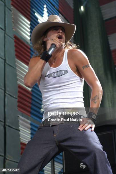 American musician Kid Rock performs onstage at the Post-Gazette Pavilion during the Farm Aid benefit concert, Pittsburgh, Pennsylvania, September 21,...