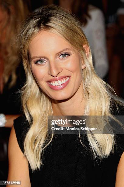 Model Karolina Kurkova attends the Desigual fashion show during Spring 2016 New York Fashion Week: The Shows at The Arc, Skylight at Moynihan Station...