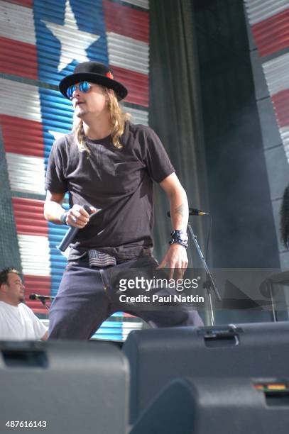 American musician Kid Rock performs onstage at the Post-Gazette Pavilion during the Farm Aid benefit concert, Pittsburgh, Pennsylvania, September 21,...