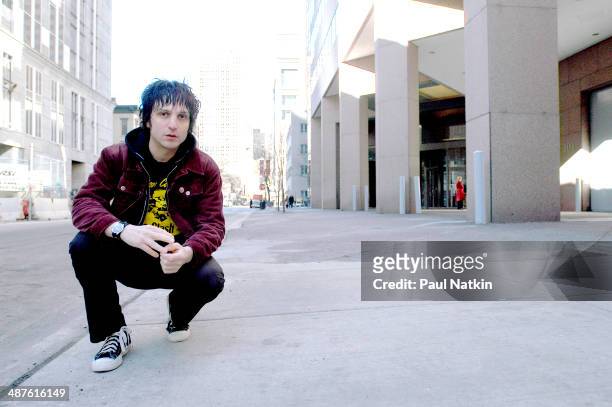 Portrait of American musician Jesse Malin, Chicago, Illinois, April 10, 2003.