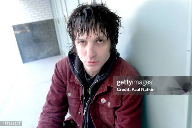 Portrait of American musician Jesse Malin, Chicago, Illinois, April 10, 2003.