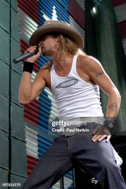 American musician Kid Rock performs onstage at the Post-Gazette Pavilion during the Farm Aid benefit concert, Pittsburgh, Pennsylvania, September 21,...