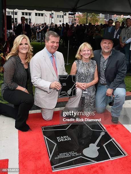 Trisha Yearwood and Garth Brooks Surprise Nashville Mayor Karl Dean and Wife Anne Davis with a Star on the Nashville Music City Walk of Fame on...