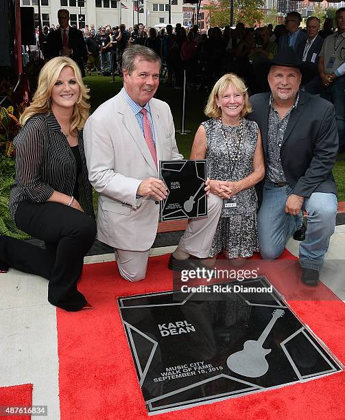 Trisha Yearwood and Garth Brooks Surprise Nashville Mayor Karl Dean and Wife Anne Davis with a Star on the Nashville Music City Walk of Fame on...