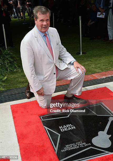 Trisha Yearwood and Garth Brooks Surprise Nashville Mayor Karl Dean with a Star on the Nashville Music City Walk of Fame on September 10, 2015 in...