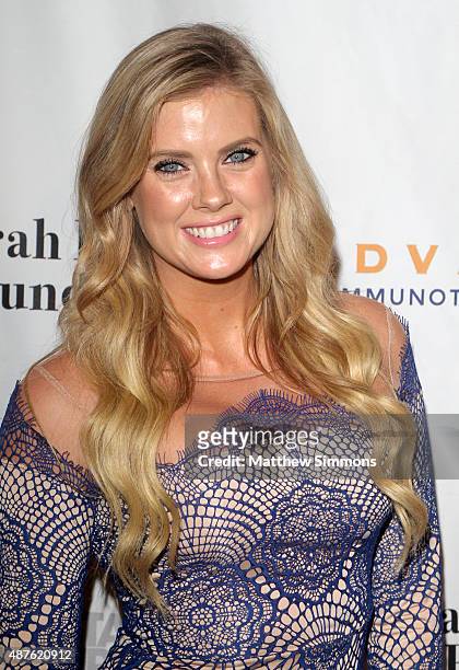 Actress Laura Pierson attends the Farrah Fawcett Foundation 1st annual Tex-Mex Fiesta at Wallis Annenberg Center for the Performing Arts on September...
