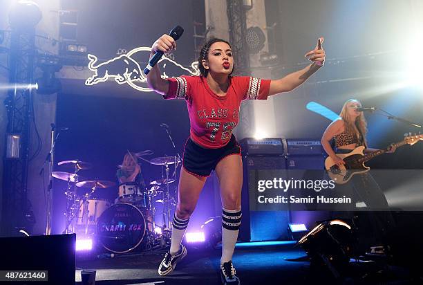 Charli XCX performs during the Red Bull Studios Future Underground second night at Collins Music Hall on September 10, 2015 in London, England.