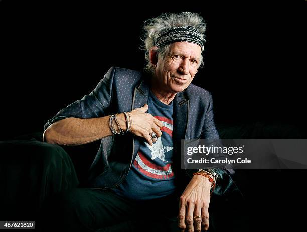 Legendary musician Keith Richards is photographed for Los Angeles Times on September 5, 2015 in New York City. PUBLISHED IMAGE. CREDIT MUST BE:...