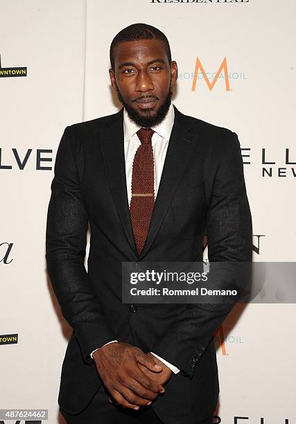 Professional basketball player Amar'e Stoudemire attends The Daily Front Row's Third Annual Fashion Media Awards at the Park Hyatt New York on...
