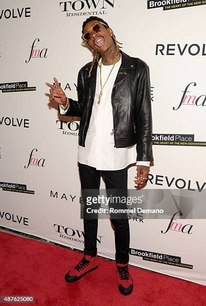 Rapper Wiz Khalifa attends The Daily Front Row's Third Annual Fashion Media Awards at the Park Hyatt New York on September 10, 2015 in New York City.