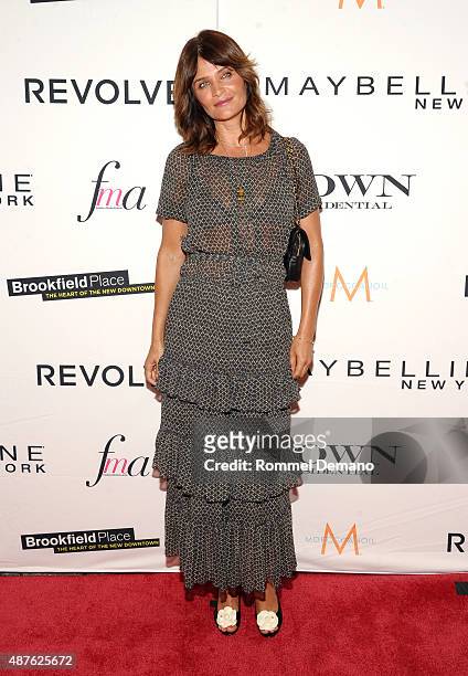 Model Helena Christensen attends The Daily Front Row's Third Annual Fashion Media Awards at the Park Hyatt New York on September 10, 2015 in New York...