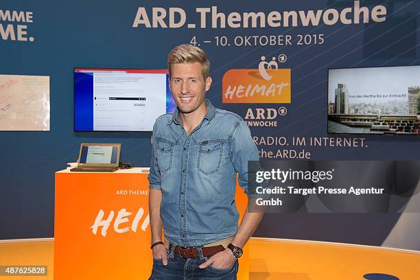 Maxi Arland visits the ARD stand at 2015 IFA Tech Fair on September 8, 2015 in Berlin, Germany.