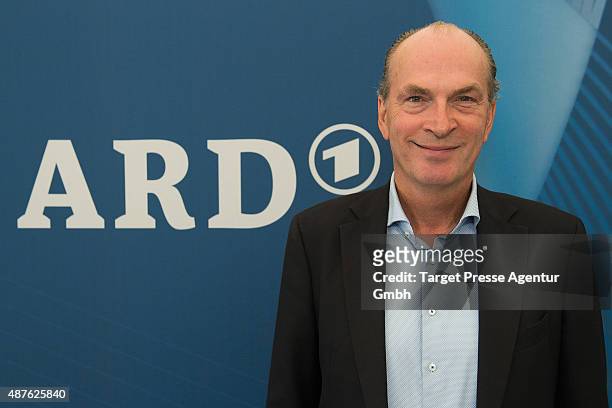 Herbert Knaup visits the ARD stand at 2015 IFA Tech Fair on September 9, 2015 in Berlin, Germany.