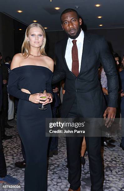 Model Toni Garrn and professional basketball player Amar'e Stoudemire attend The Daily Front Row's Third Annual Fashion Media Awards at the Park...