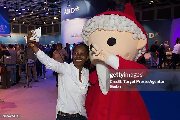 Shary Reeves visits the ARD stand at 2015 IFA Tech Fair on September 9, 2015 in Berlin, Germany.