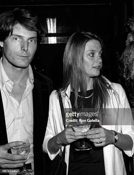 Christopher Reeve and Gae Exton attend NBC Party for Liz Smith on September 30, 1980 at Hisae Restaurant in New York City.