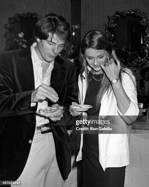 Christopher Reeve and Gae Exton attend NBC Party for Liz Smith on September 30, 1980 at Hisae Restaurant in New York City.