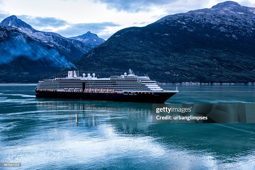 MS Noordam Sailing into Skagway, Alaska
