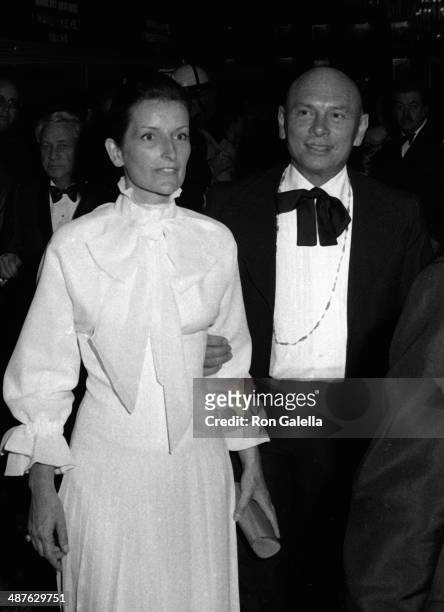 Yul Brynner and wife Jacqueline de Croisset attend First Annual American Film Institute Lifetime Achievement Awards Honoring John Ford on March 30,...