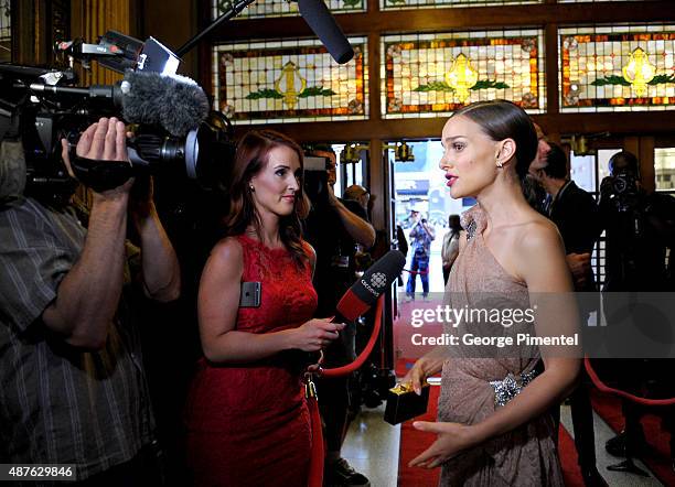 Actress Natalie Portman attends the "A Tale Of Love And Darkness" premiere during the 2015 Toronto International Film Festival at the Winter Garden...