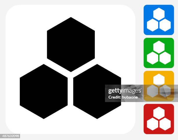 honeycomb icon flat graphic design - candy isolated stock illustrations