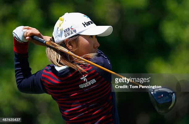 Kim of South Korea hits a shot during Round One of the North Texas LPGA Shootout Presented by JTBC at the Las Colinas Country Club on May 1, 2014 in...