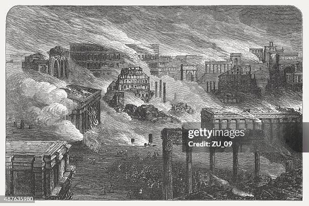 burning ローマで 1084 1878 年に発表された - イタリア ローマ点のイラスト素材／クリップアート素材／マンガ素材／アイコン素材