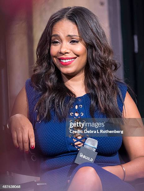 Actress Sanaa Lathan attends the AOL BUILD Speaker Series: "The Perfect Guy" at AOL Studios In New York on September 10, 2015 in New York City.