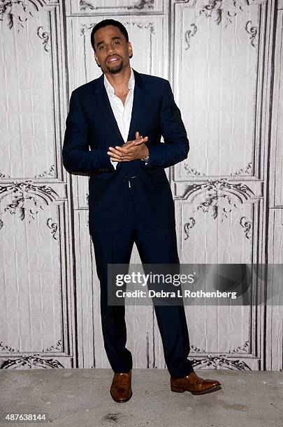 Actor Michael Ealy attends the AOL BUILD Speaker Series: "The Perfect Guy" at AOL Studios In New York on September 10, 2015 in New York City.