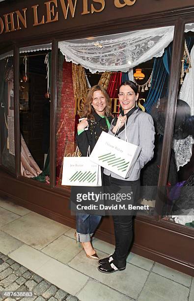 Jane Bruton and Melanie Rickey attend the preview party of John Lewis's 'Stories of a Shopkeeper' exhibition at the John Lewis Oxford Street Store on...