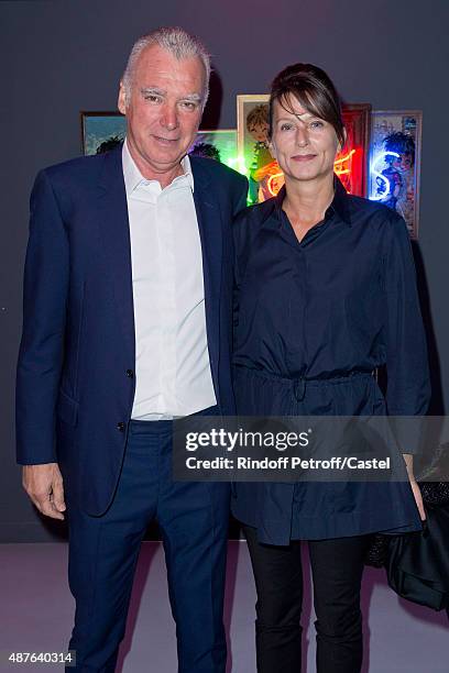 Patrick Seguin and his wife Laurence Seguin attend the Auction Dinner to Benefit 'Institiut Imagine' on September 10, 2015 in Paris, France.