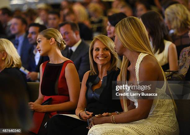 Gigi Hadid and Laverne Cox attend The Daily Front Row's Third Annual Fashion Media Awards at the Park Hyatt New York on September 10, 2015 in New...