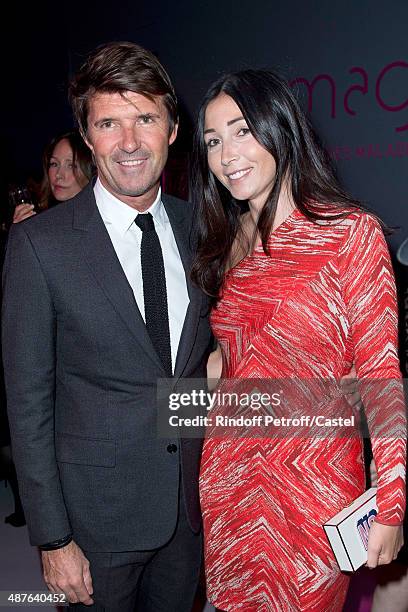 Paul Emmanuel Reiffers and his wife Margot attend the Auction Dinner to Benefit 'Institiut Imagine' on September 10, 2015 in Paris, France.