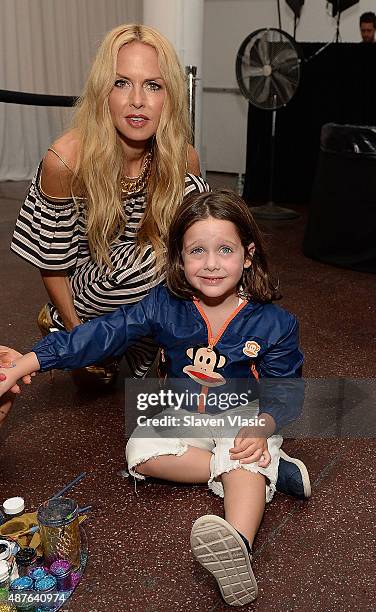 Designer/stylist Rachel Zoe with son Skyler Berman attend Paul Frank Industries' debut of children's Spring/Summer 2016 collection at New York...