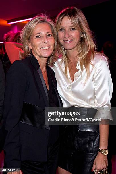 Claire Chazal and Sarah Lavoine attend the Auction Dinner to Benefit 'Institiut Imagine' on September 10, 2015 in Paris, France.