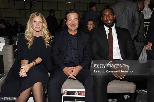 Kristina O'Neill, Anthony Cenname, and Amar'e Stoudemire attend The Daily Front Row's Third Annual Fashion Media Awards at the Park Hyatt New York on...
