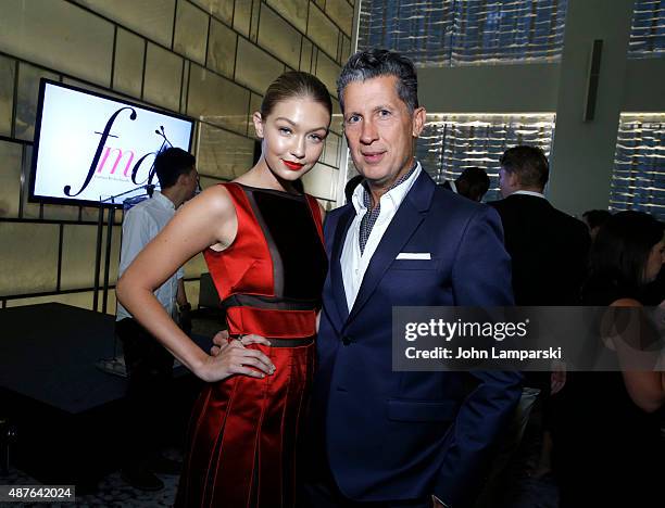 Model Gigi Hadid and Stefano Tonchi attend The Daily Front Row's Third Annual Fashion Media Awards at the Park Hyatt New York on September 10, 2015...