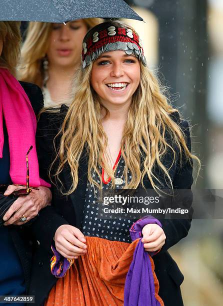 Ayesha Shand attends the funeral of her father Mark Shand at Holy Trinity Church, Stourpaine on May 1, 2014 near Blandford Forum in Dorset, England....