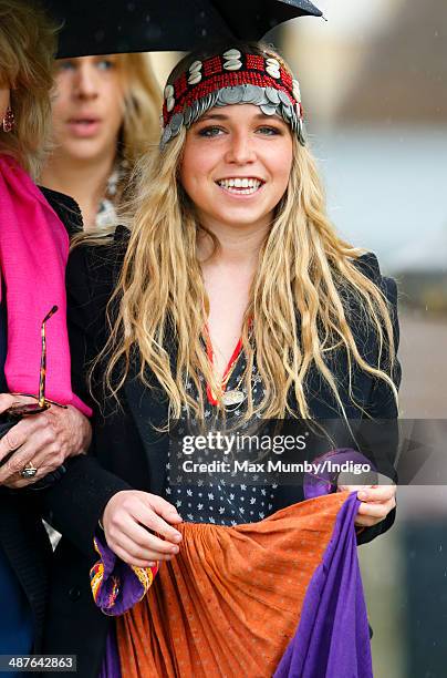 Ayesha Shand attends the funeral of her father Mark Shand at Holy Trinity Church, Stourpaine on May 1, 2014 near Blandford Forum in Dorset, England....