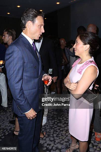 Tony Goldwyn and Janice Min attend The Daily Front Row's Third Annual Fashion Media Awards at the Park Hyatt New York on September 10, 2015 in New...