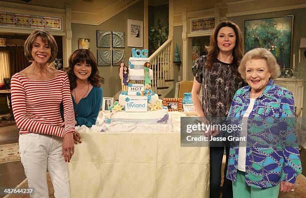 Actresses Wendie Malick, Valerie Bertinelli, Jane Leeves and Betty White attend TV Land's "Hot In Cleveland" 100 Episodes Celebration on May 1, 2014...