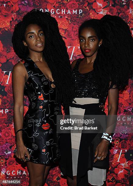 Cipriani Quann and Takenya Quannn attend the NYMag and The Cut fashion week party at The Bowery Hotel on September 10, 2015 in New York City.