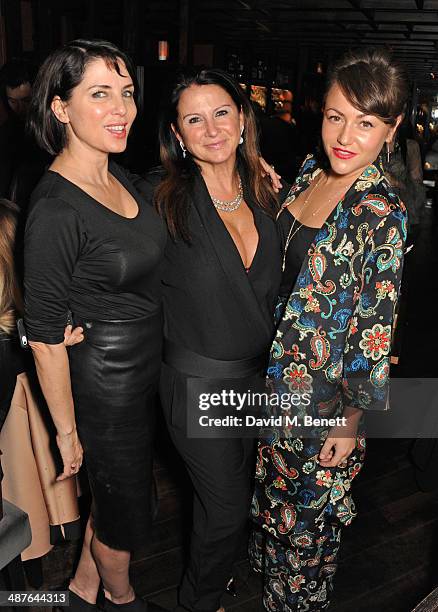 Sadie Frost, Fran Cutler and Jaime Winstone attend Fran Cutler's birthday dinner at Bo Lang on May 1, 2014 in London, England.