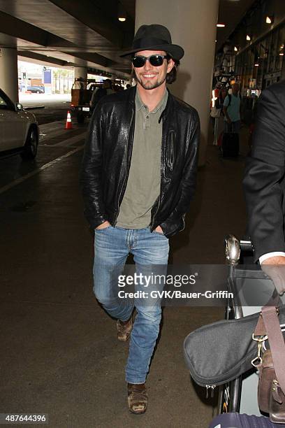 Jackson Rathbone is seen at LAX on September 10, 2015 in Los Angeles, California.