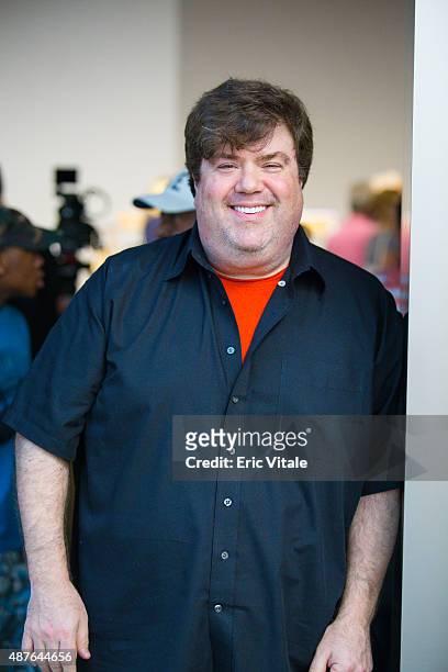 Executive producer Dan Schneider poses at the Apple Store Soho Presents: Meet the Cast: "Nickelodeon's Game Shakers" at the Apple Store Soho on...