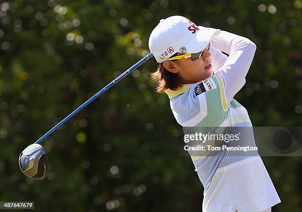 Na Yeon Choi of South Korea hits a tee shot during Round One of the North Texas LPGA Shootout Presented by JTBC at the Las Colinas Country Club on...