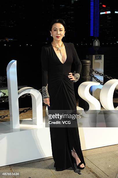 Actress Carina Lau attends Sulwhasoo promotional event on September 10, 2015 in Shanghai, China.