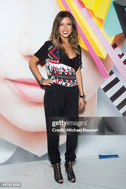 Kaitlyn Bristowe attends the Desigual fashion show during Spring 2016 New York Fashion Week at The Arc, Skylight at Moynihan Station on September 10,...