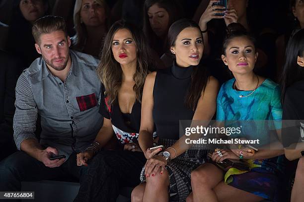 Shawn Booth, Kaitlyn Bristowe, Andi Dorfman and Catherine Giudici Lowe attend the Desigual fashion show during Spring 2016 New York Fashion Week at...